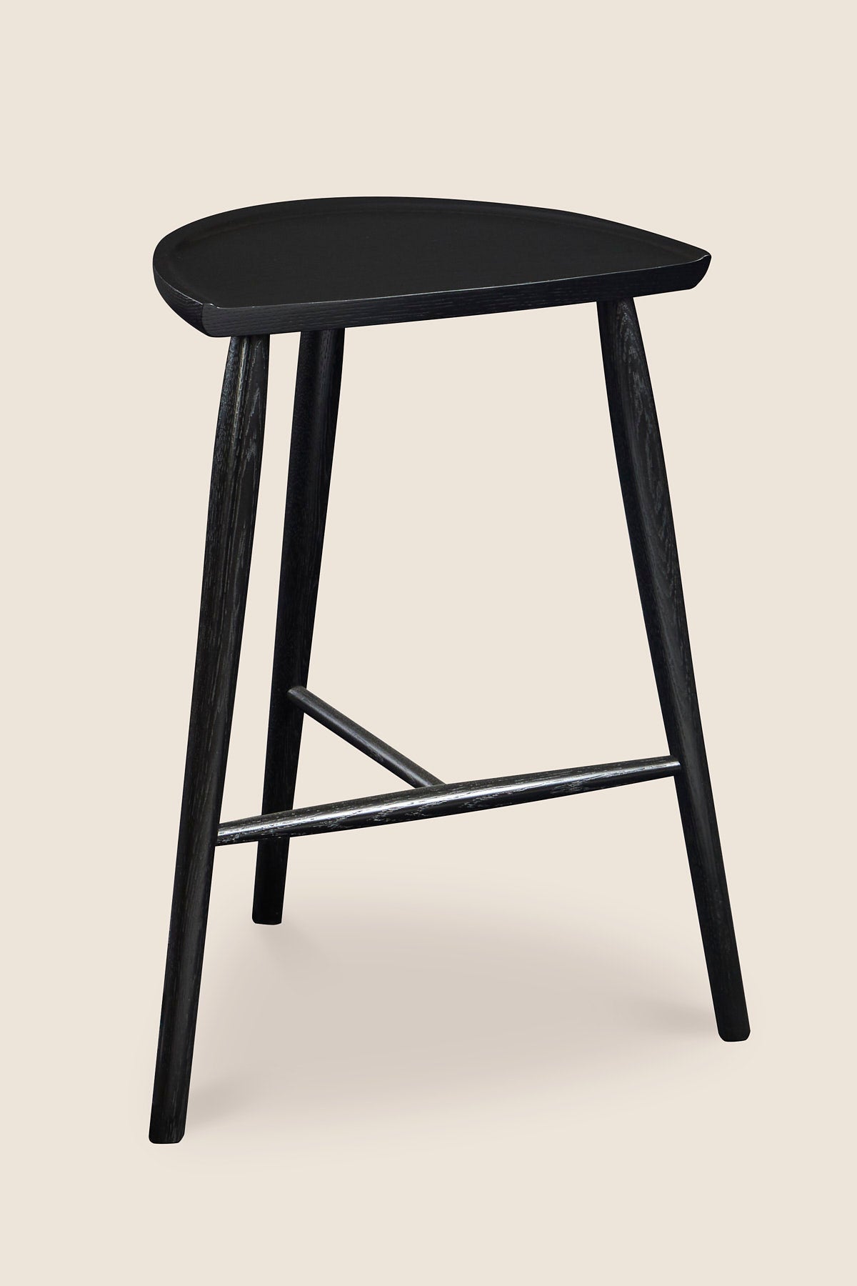 Tabouret Shaker - Chêne noir et blanc