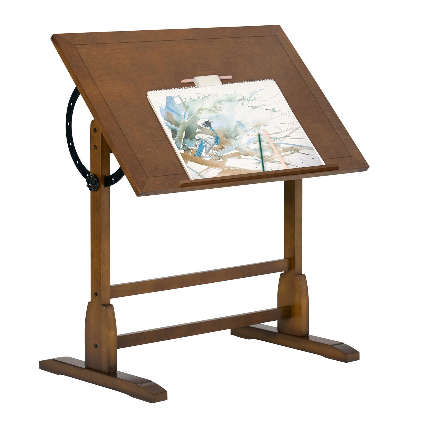 Table de dessin vintage en bois Studio Designs de 91 cm avec plateau inclinable pour le dessin