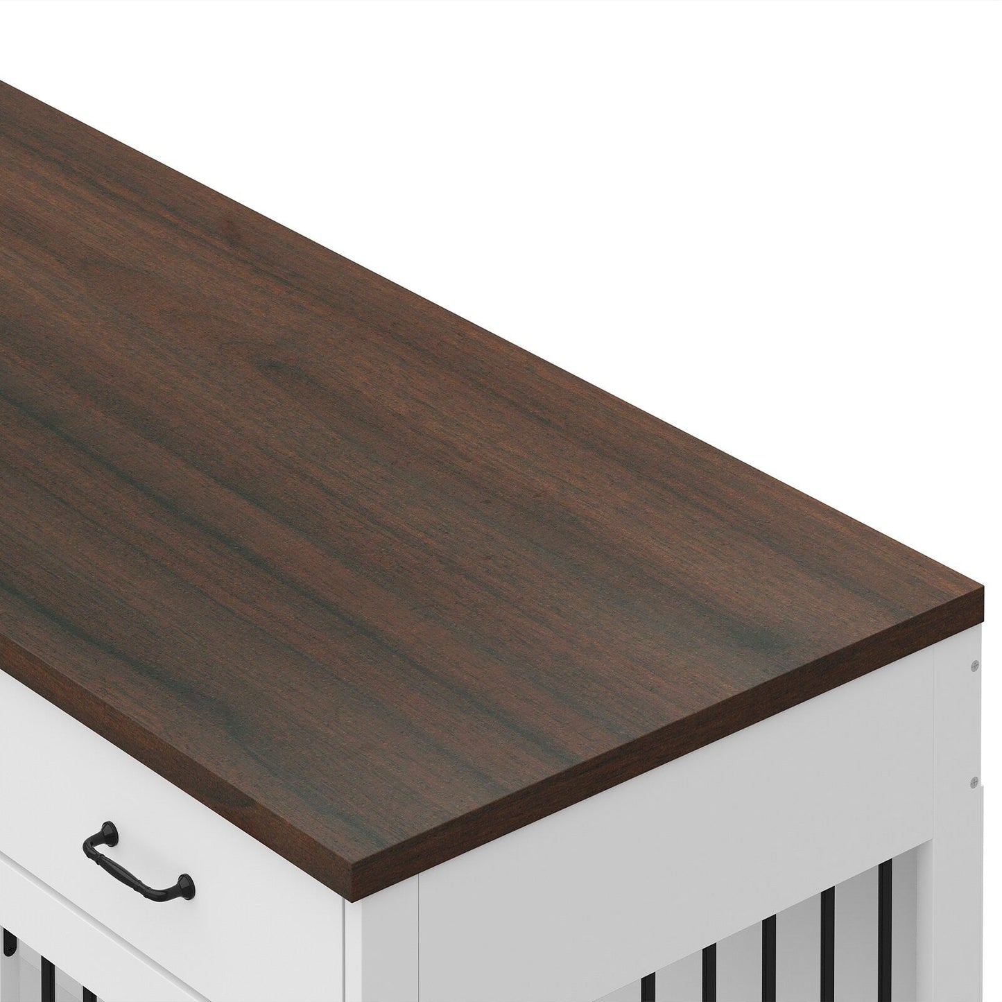 Meuble-cage pour chien en bois élégant avec rangement, 3 tiroirs