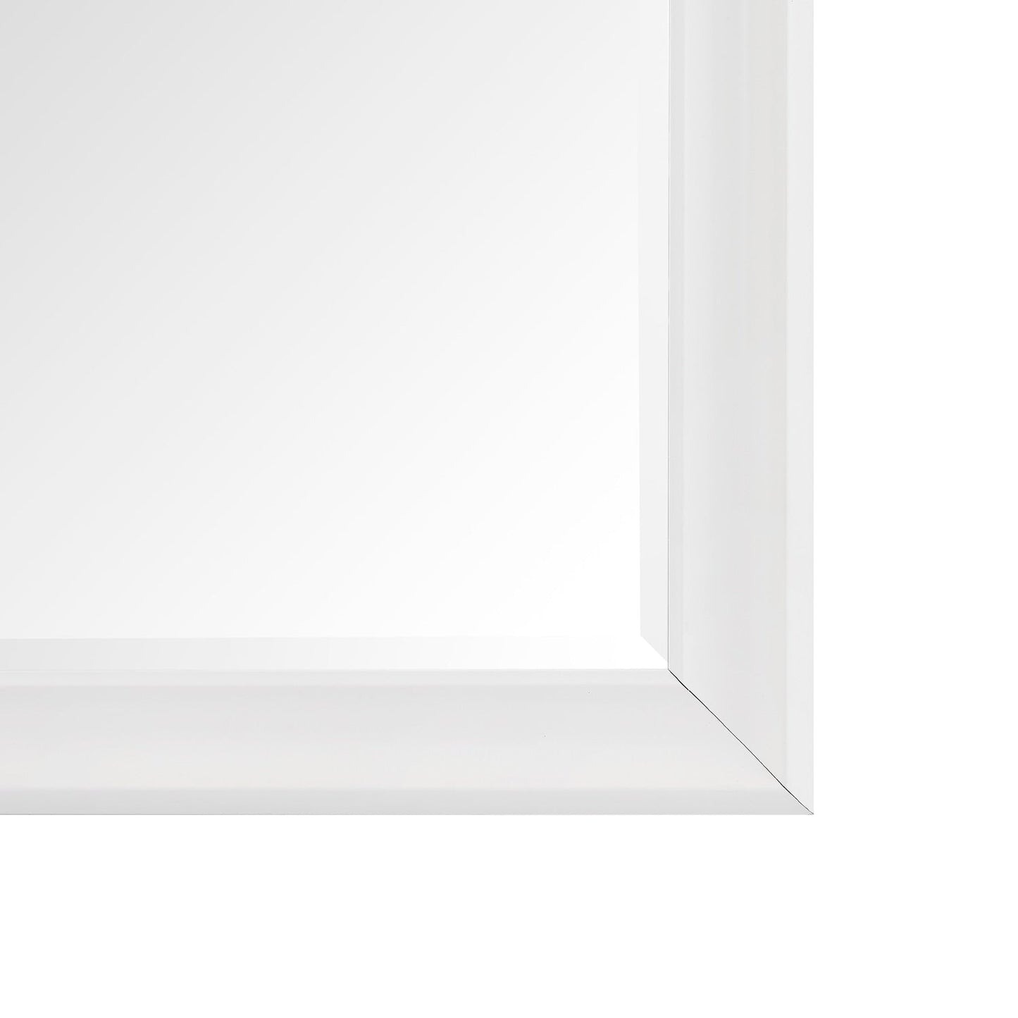 Grand miroir, miroir pleine taille, miroir rectangulaire mural suspendu, avec cadre en faux bois lisse.