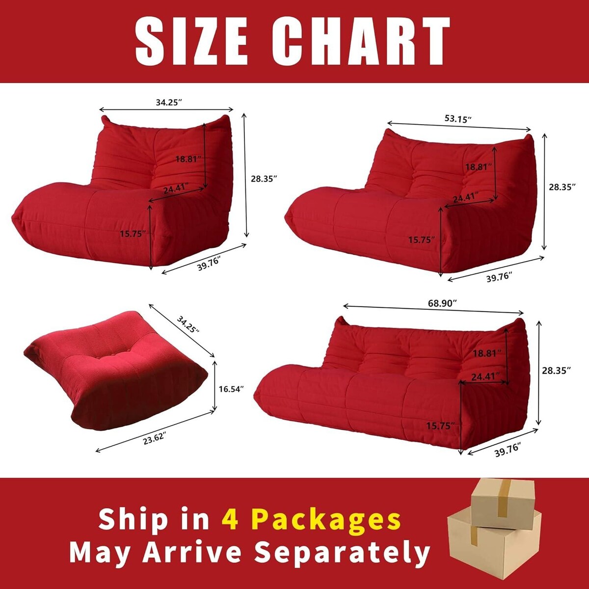 Ensembles de canapés et poufs en velours Teddy