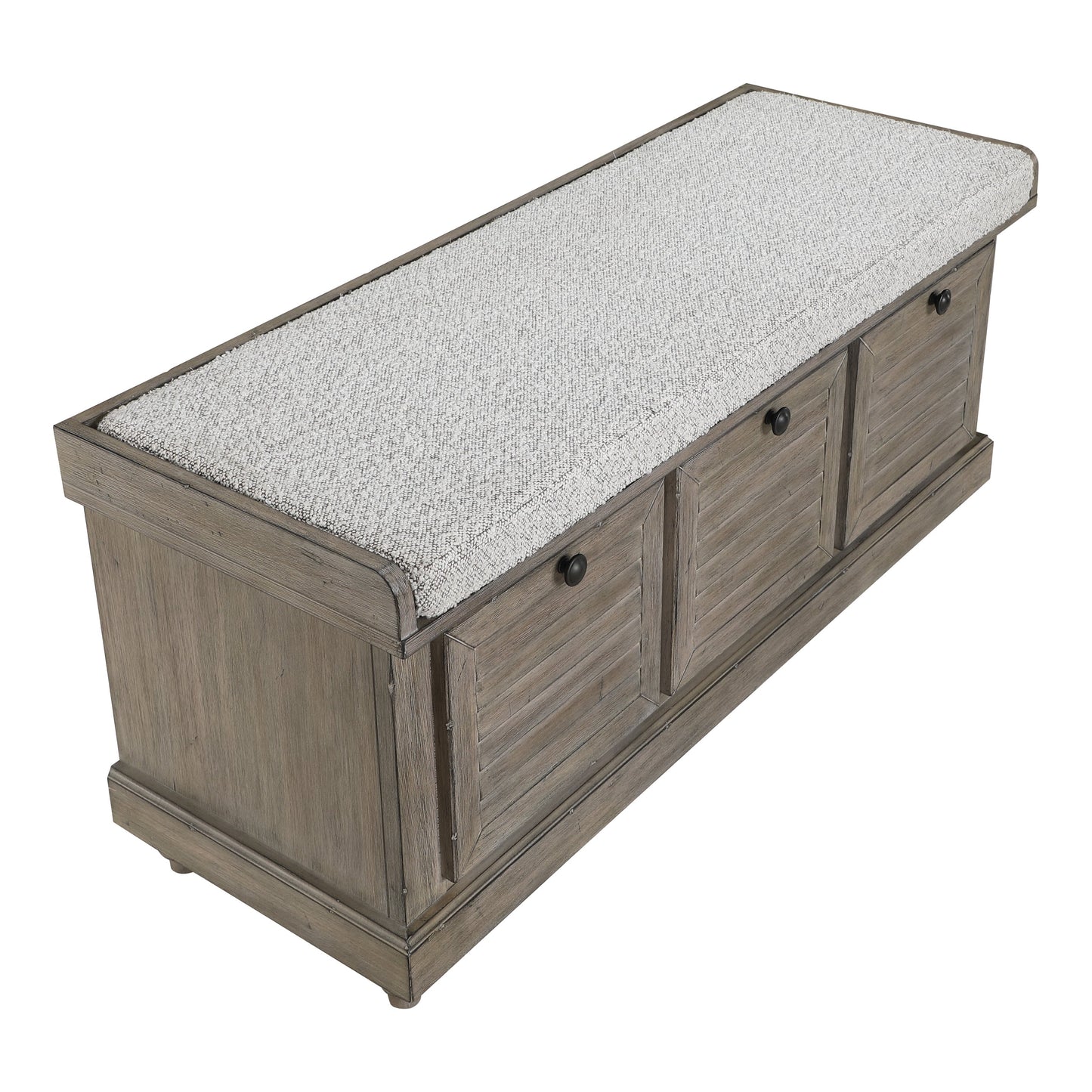 Le banc de rangement Arbakka de The Gray Barn