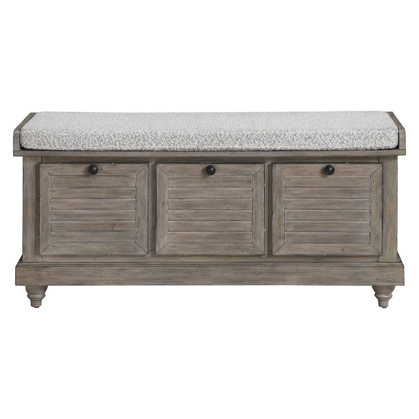 Le banc de rangement Arbakka de The Gray Barn