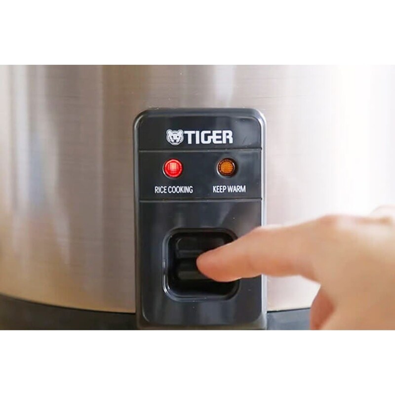 Tiger JNP-S55U-HU Casserole à riz et chauffe-plat 3 tasses, gris acier inoxydable