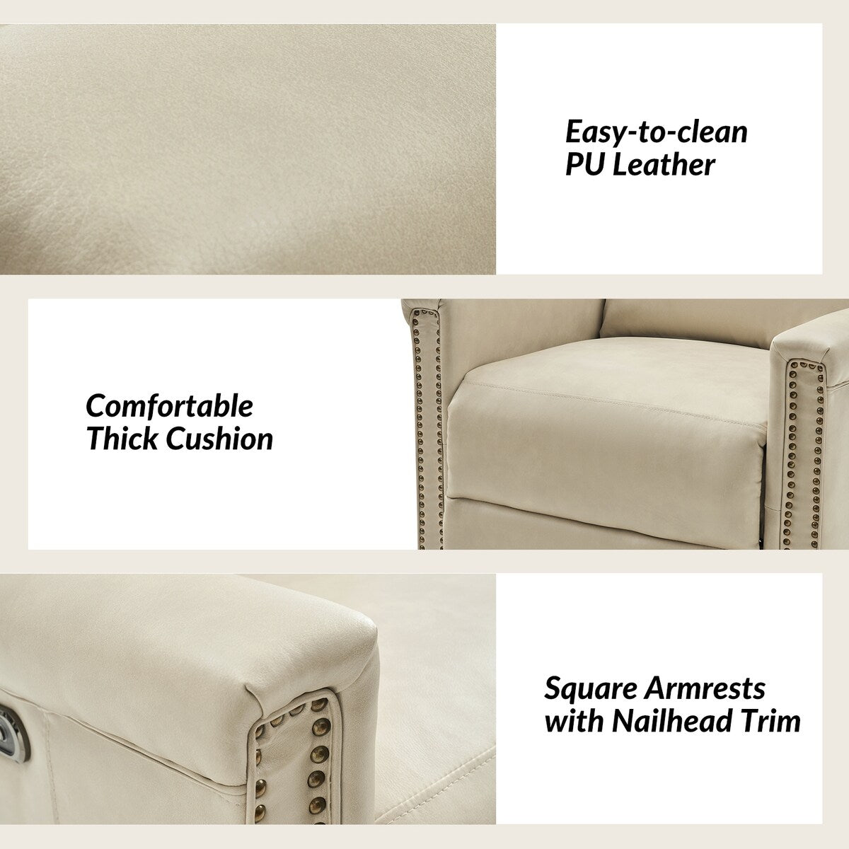 Ensemble de 2 fauteuils inclinables électriques pivotants et basculants Tobias de HULALA HOME