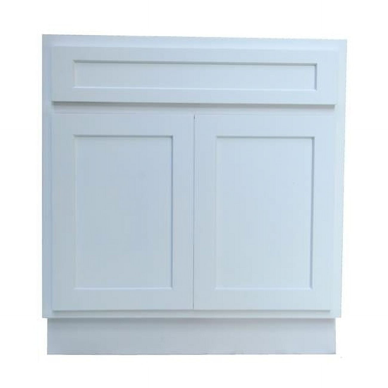 Meuble-lavabo de salle de bain Vanity Art en bois massif, 60 cm (24 pouces), avec lavabo simple.