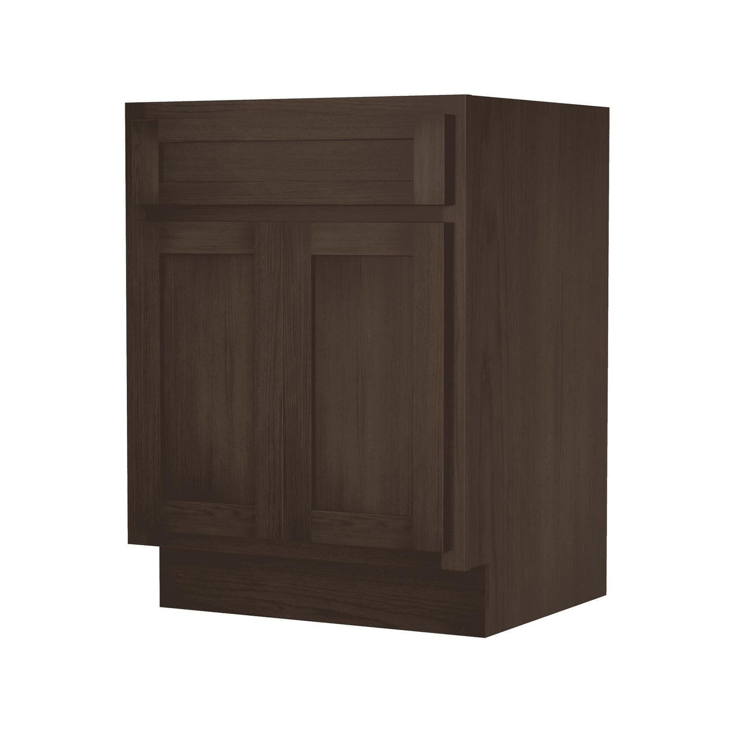 Meuble-lavabo de salle de bain Vanity Art en bois massif, 60 cm (24 pouces), avec lavabo simple.
