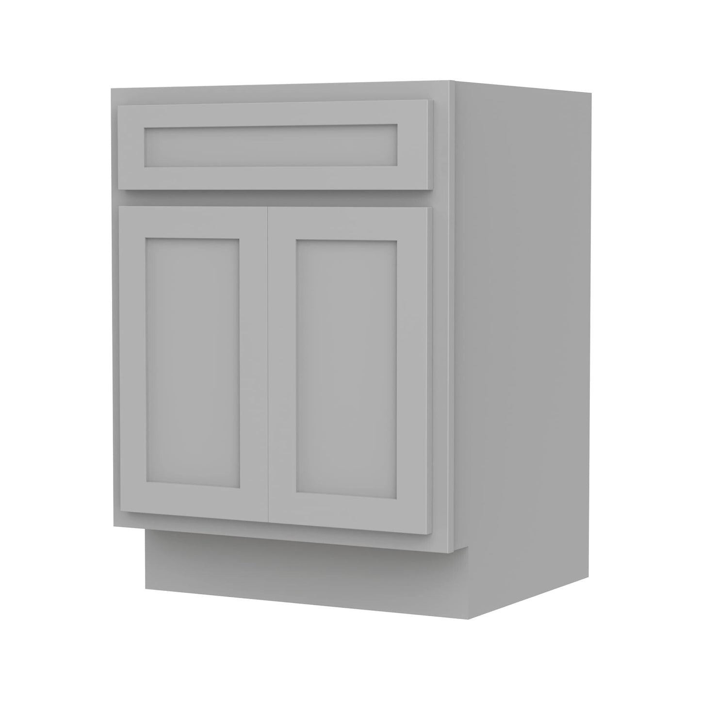 Meuble-lavabo de salle de bain Vanity Art en bois massif, 60 cm (24 pouces), avec lavabo simple.