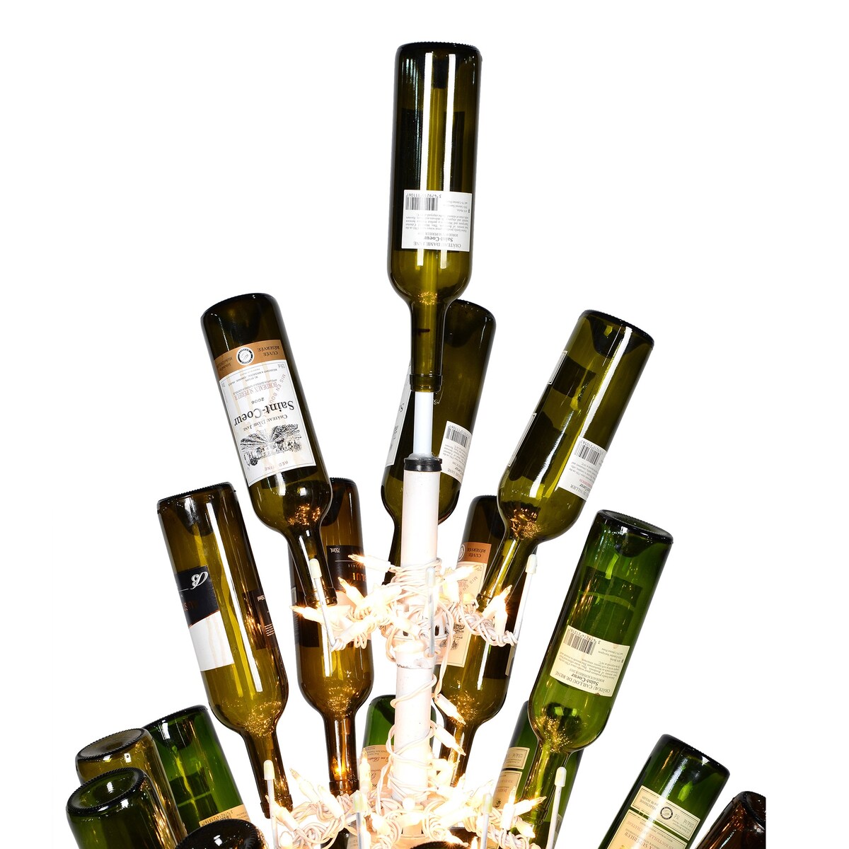 Vickerman 6.5' x 46 bouteilles de vin blanc artificielles DuraL 600CL. Peut contenir 121 bouteilles.