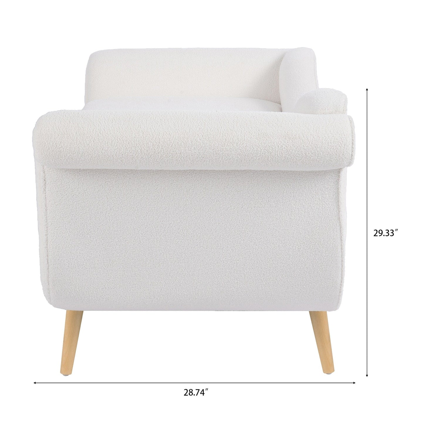 Chaise longue vintage avec accoudoirs enroulés de Christopher Knight Home