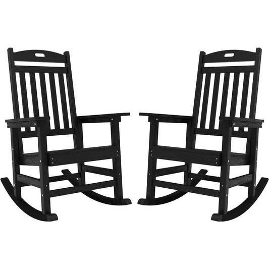 WINSOON Chaise à bascule d'extérieur, résistante aux intempéries, lot de 2