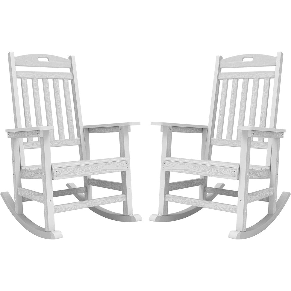WINSOON Chaise à bascule d'extérieur, résistante aux intempéries, lot de 2