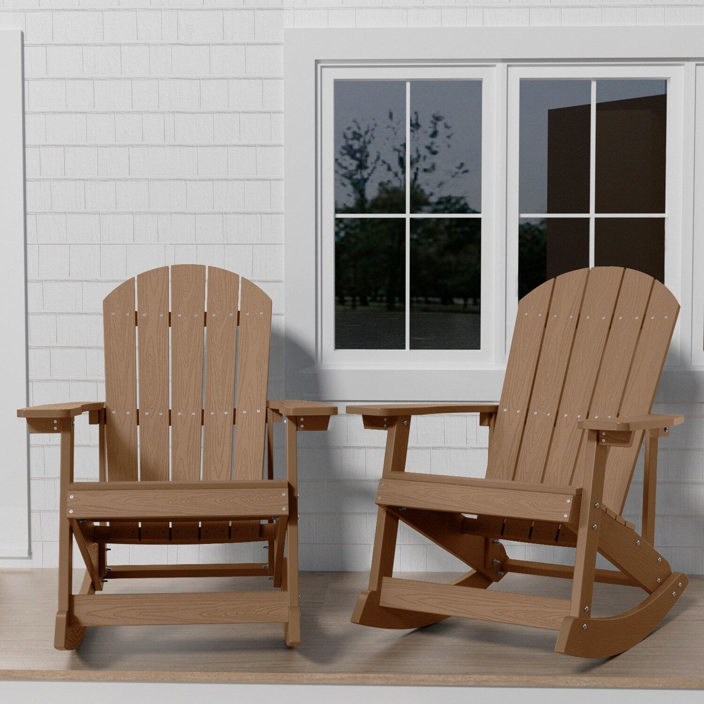 WINSOON Chaise à bascule d'extérieur, résistante aux intempéries, lot de 2