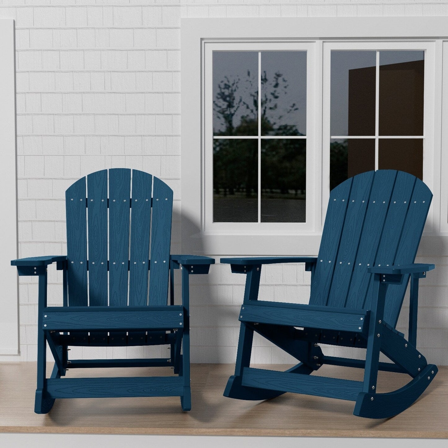 WINSOON Chaise à bascule d'extérieur, résistante aux intempéries, lot de 2