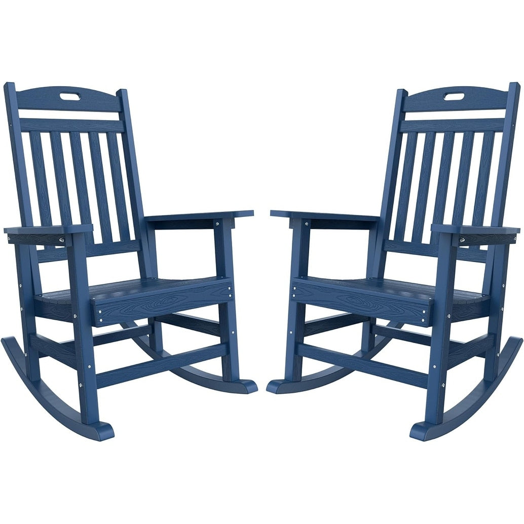 WINSOON Chaise à bascule d'extérieur, résistante aux intempéries, lot de 2