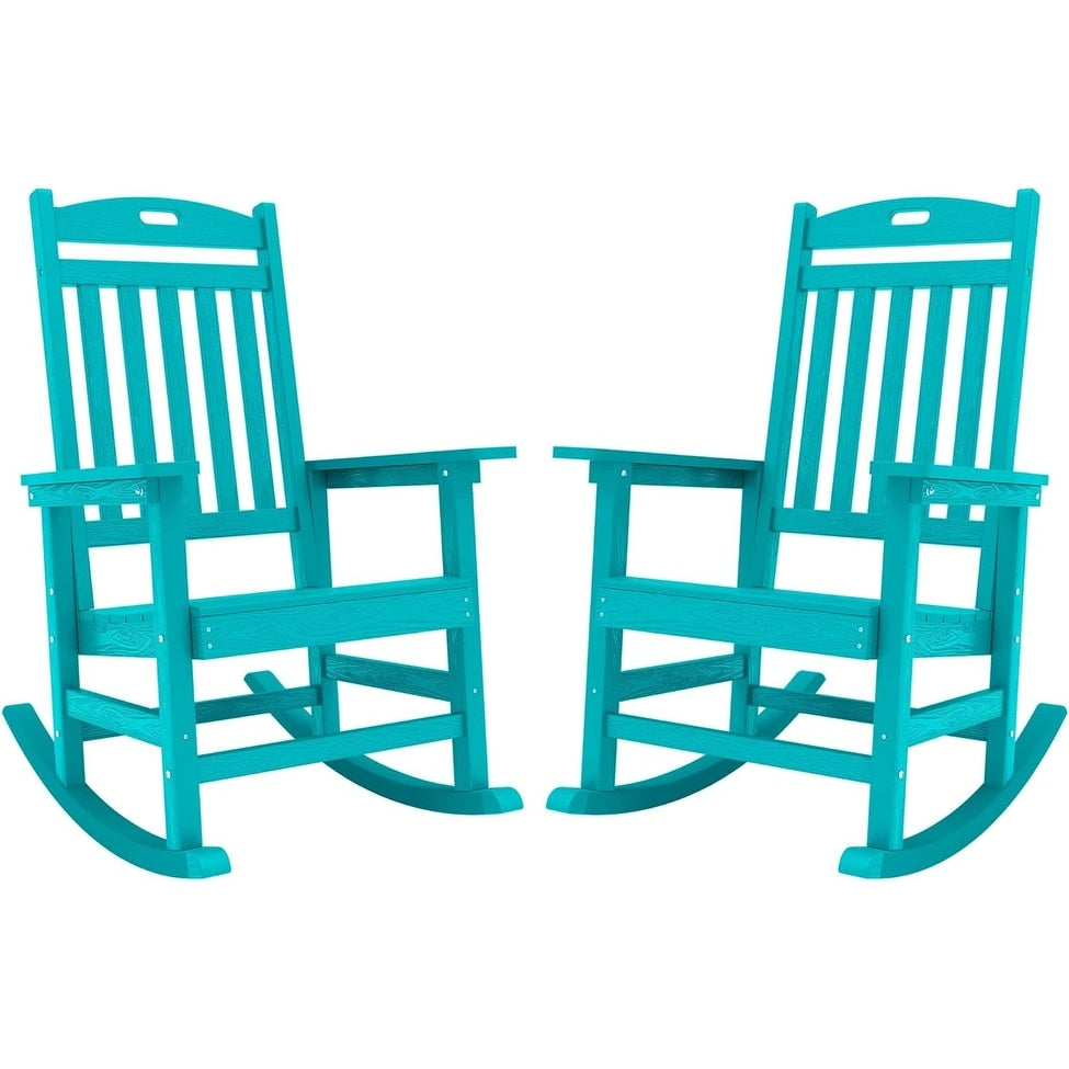 WINSOON Chaise à bascule d'extérieur, résistante aux intempéries, lot de 2