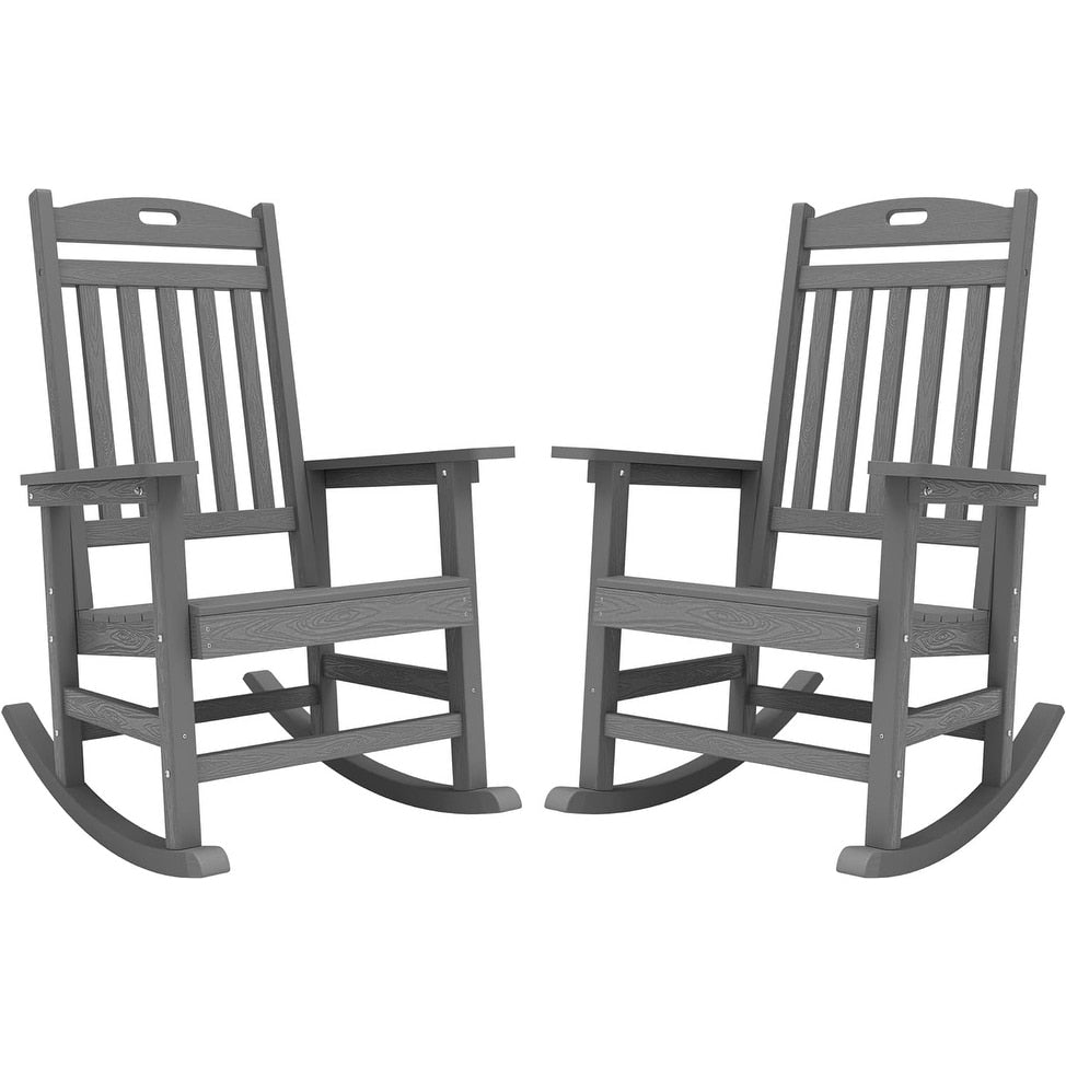 WINSOON Chaise à bascule d'extérieur, résistante aux intempéries, lot de 2