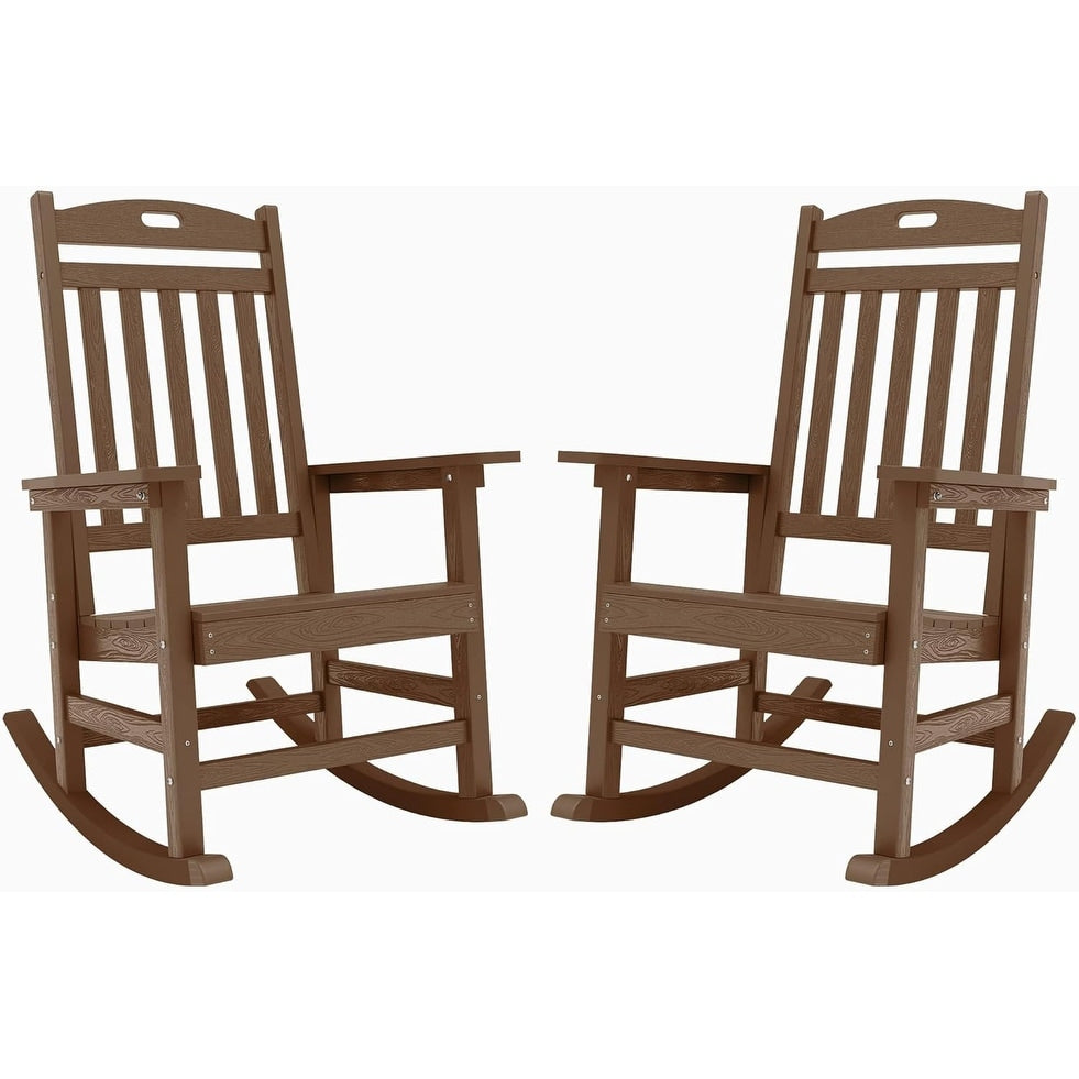 WINSOON Chaise à bascule d'extérieur, résistante aux intempéries, lot de 2