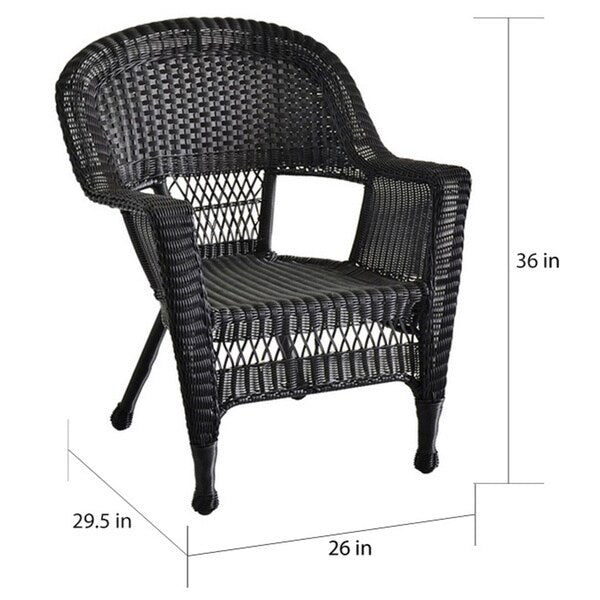 Ensemble de salon en osier pour terrasse, 4 pièces