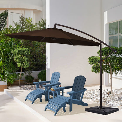 Parasol cantilever en acier de 3 m avec levier de manivelle et base lestée