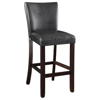 Tabourets de bar rembourrés Alberton, noir et cappuccino (lot de 2)