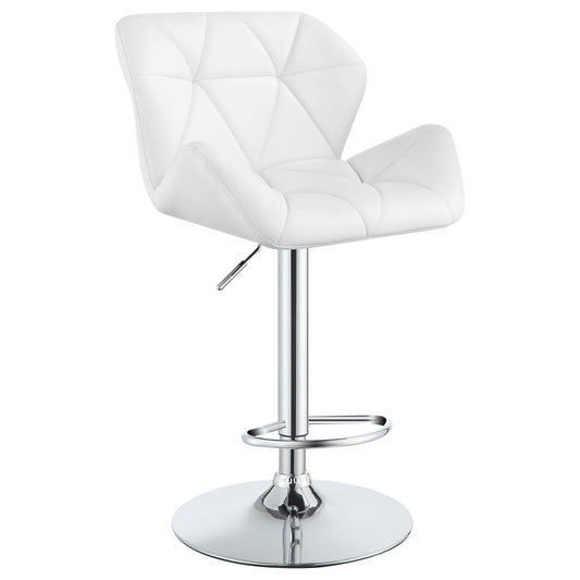 Tabourets de bar réglables Berrington, chromés et blancs (lot de 2)