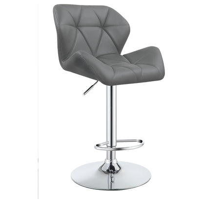 Tabourets de bar réglables Berrington, chromés et gris (lot de 2)