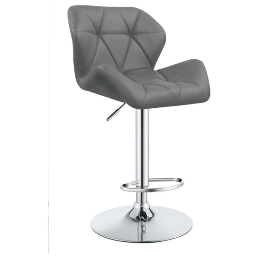 Tabourets de bar réglables Berrington, chromés et gris (lot de 2)