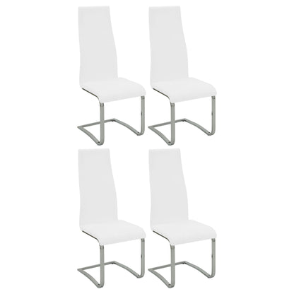 Chaises de salle à manger Montclair à dossier haut, noir et chrome (lot de 4)