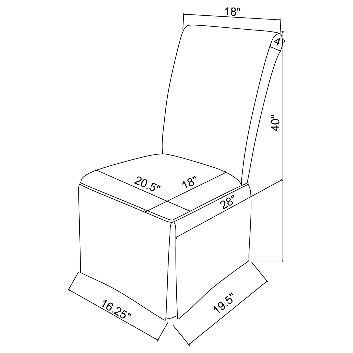 Chaise d'appoint Shawna