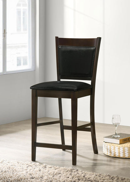 Tabourets de bar rembourrés Jaden, noir et espresso (lot de 2)