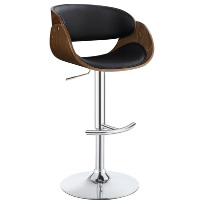 Tabouret de bar réglable Dana, noir et chrome