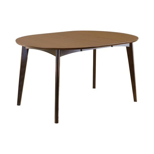 Table à manger ovale Jedda en noyer foncé