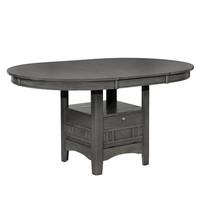 Table à manger Lavon avec rangement, gris moyen