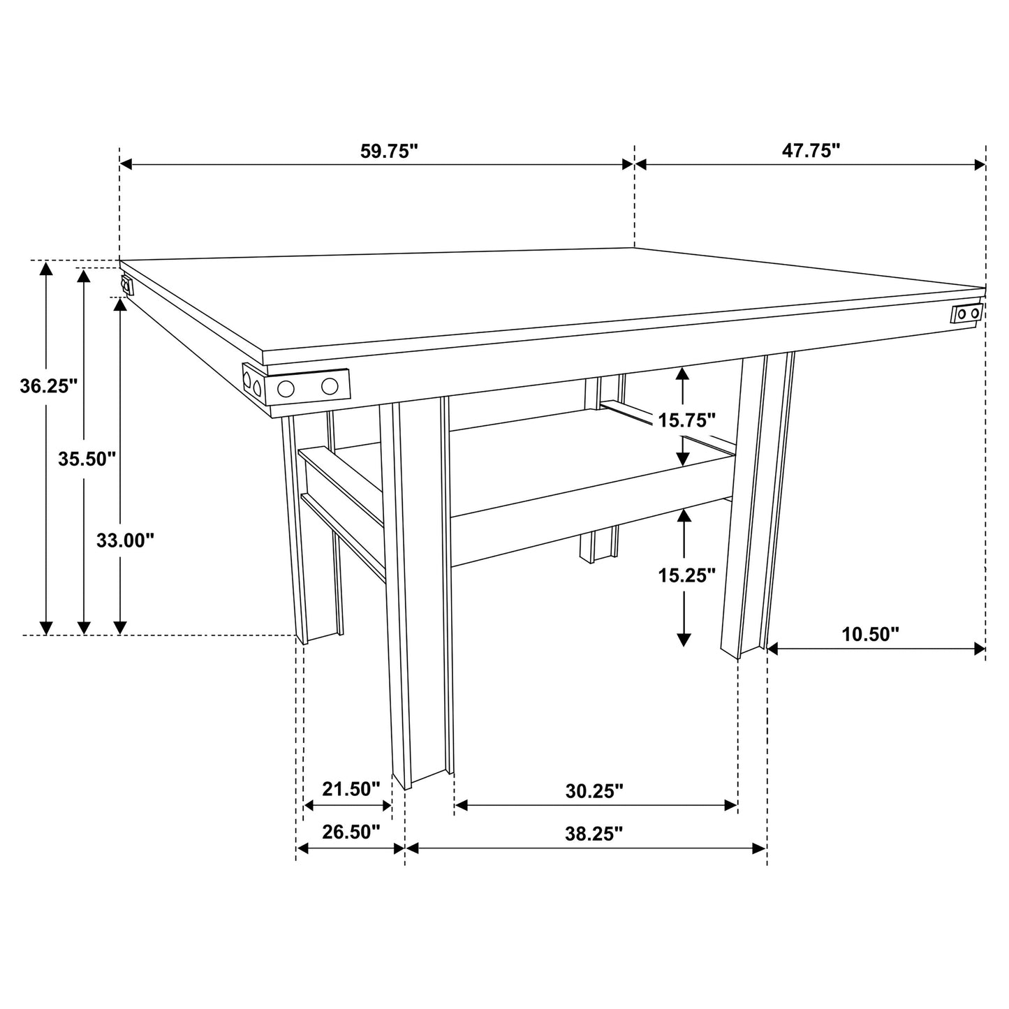 Table de salle à manger de hauteur comptoir Patterson