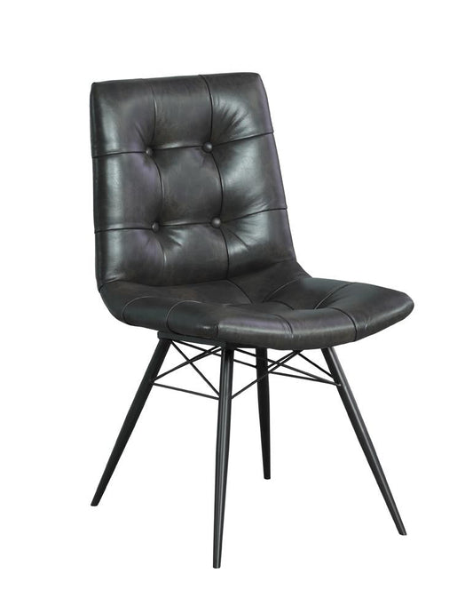Chaises de salle à manger capitonnées Aiken, anthracite (lot de 4)