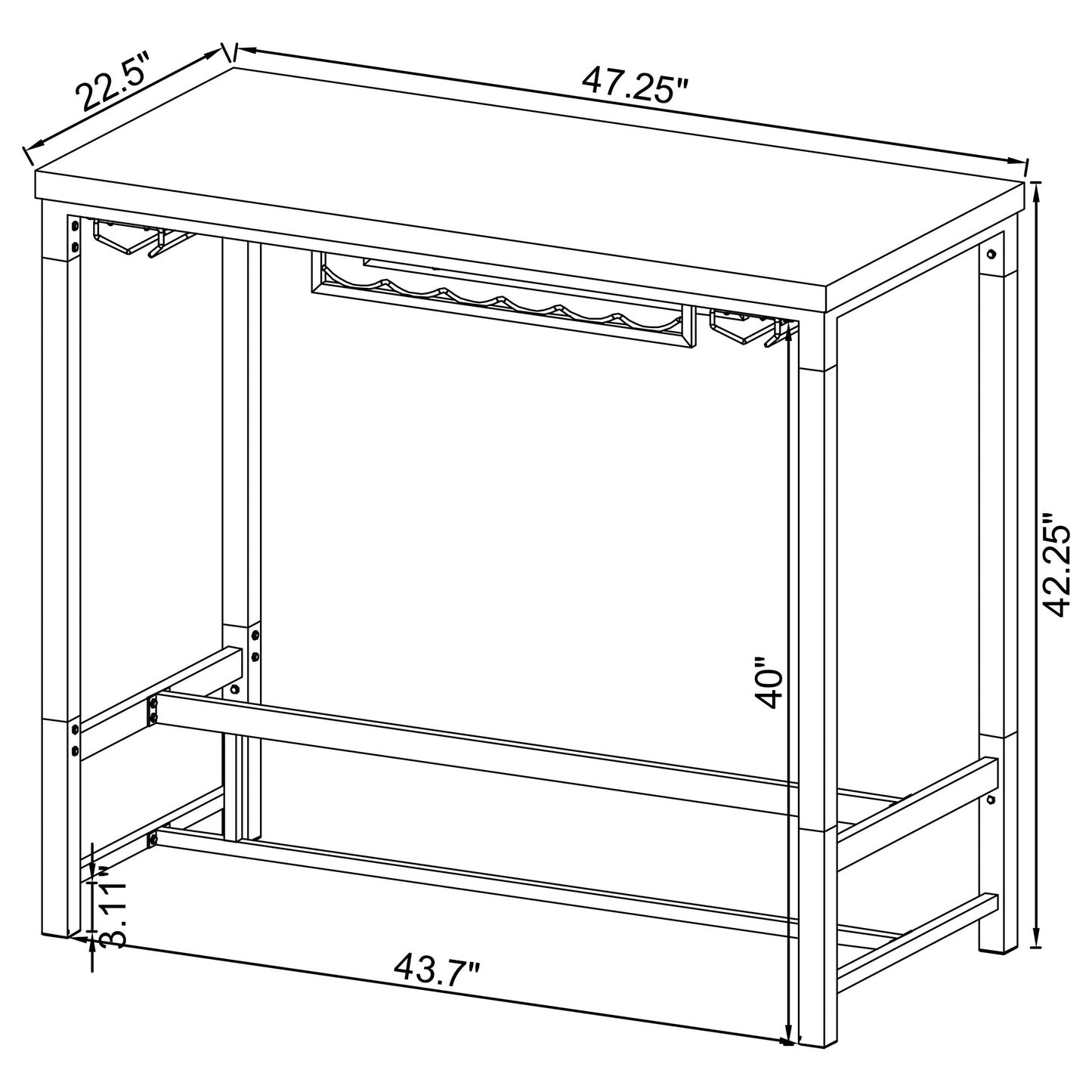 Table de bar Norcrest