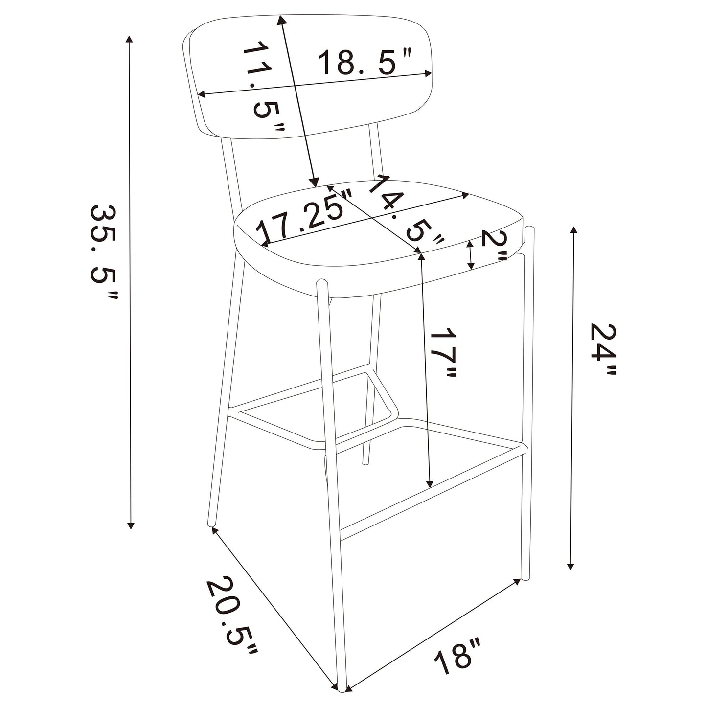 Tabouret de bar Elison
