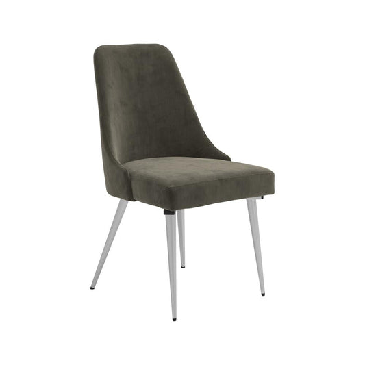 Chaises de salle à manger Cabianca à dossier incurvé, gris (lot de 2)