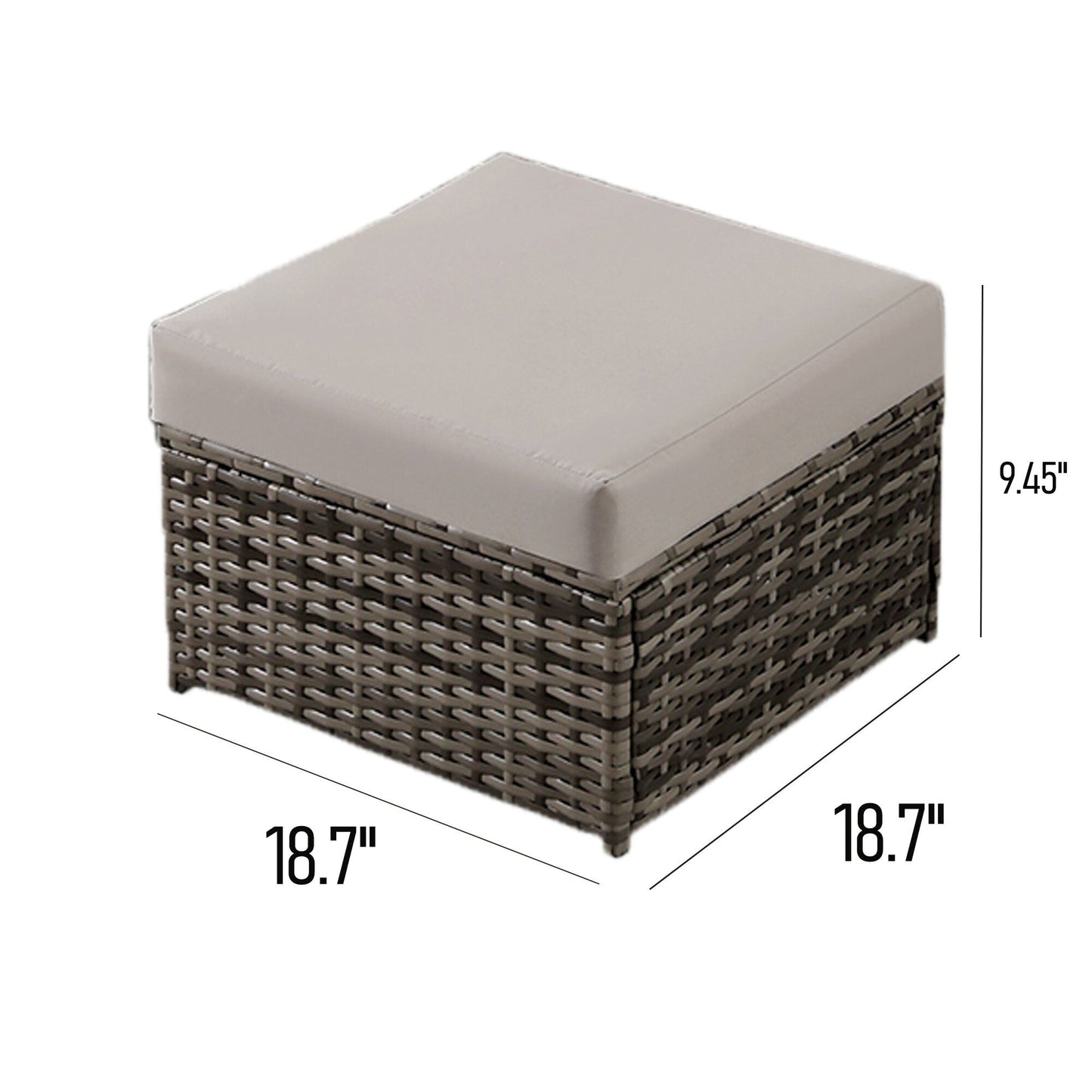 Ottomans en osier pour patio (lot de 2) -- Liquidation