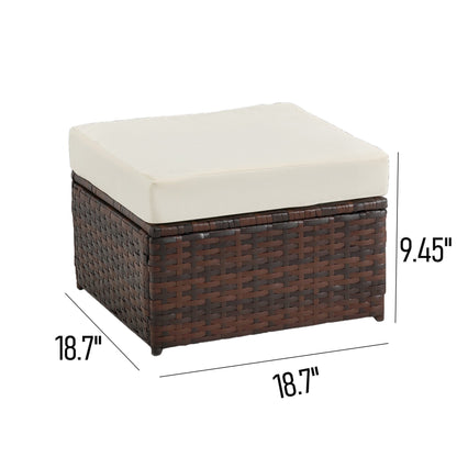Ottomans en osier pour patio (lot de 2) -- Liquidation