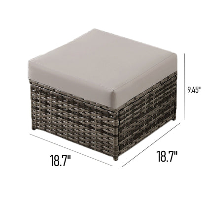 Ottomans en osier pour patio (lot de 2) -- Liquidation