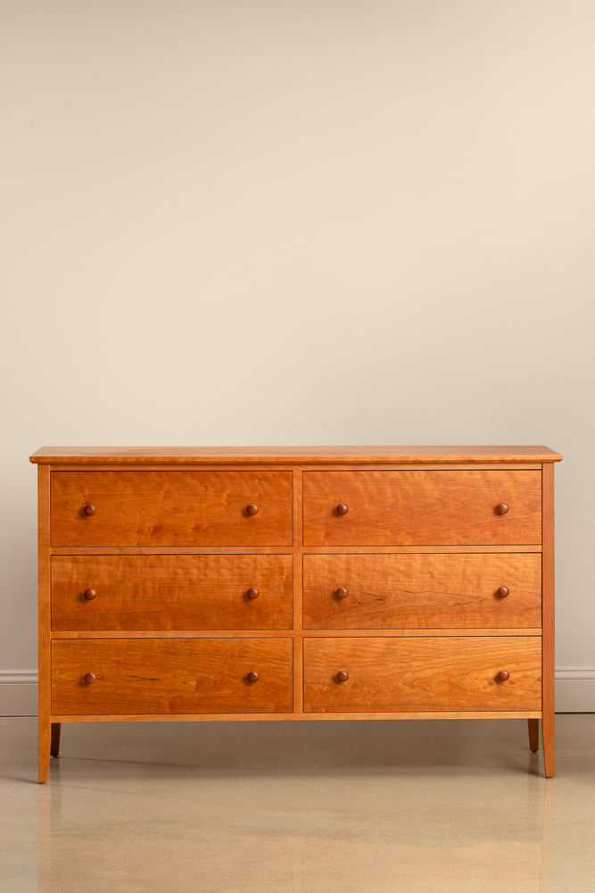 Commode Shaker à six tiroirs - Cerisier
