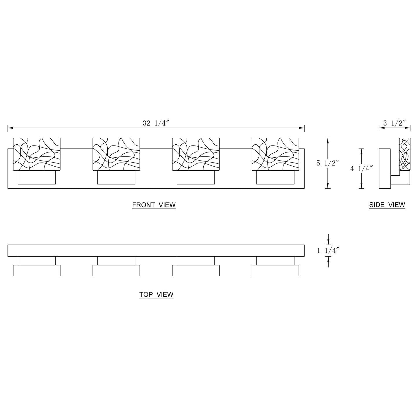 C Cattleya Luminaire de salle de bain à LED intégrée en acier inoxydable 3000K avec abat-jour en verre artistique - Chrome