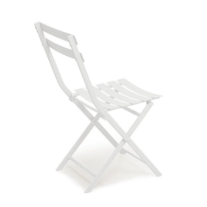 Ensemble de bistro de terrasse minimaliste 3 pièces, composé d'une table ronde et de chaises pliantes - Ensemble-de-bistro-de-terrasse-3-pieces