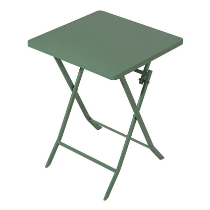 Ensemble de bistro minimaliste pour terrasse, 3 pièces, table carrée et chaises pliantes - 3 pièces