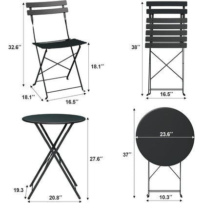 Ensembles de bistro de terrasse 3 pièces