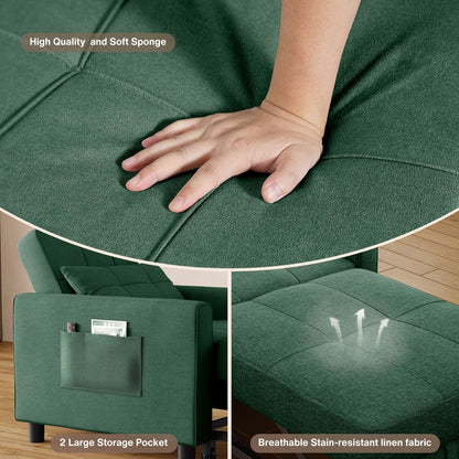 Canapé-lit convertible 3-en-1, canapé-lit escamotable, lit pliable pour salon.