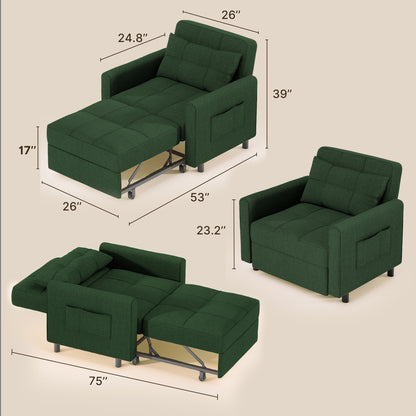 Canapé-lit convertible 3-en-1, canapé-lit escamotable, lit pliable pour salon.