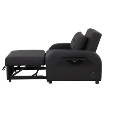 Canapé-lit 3-en-1 avec table d'appoint rabattable et ports USB de Harper&amp;Bright Designs